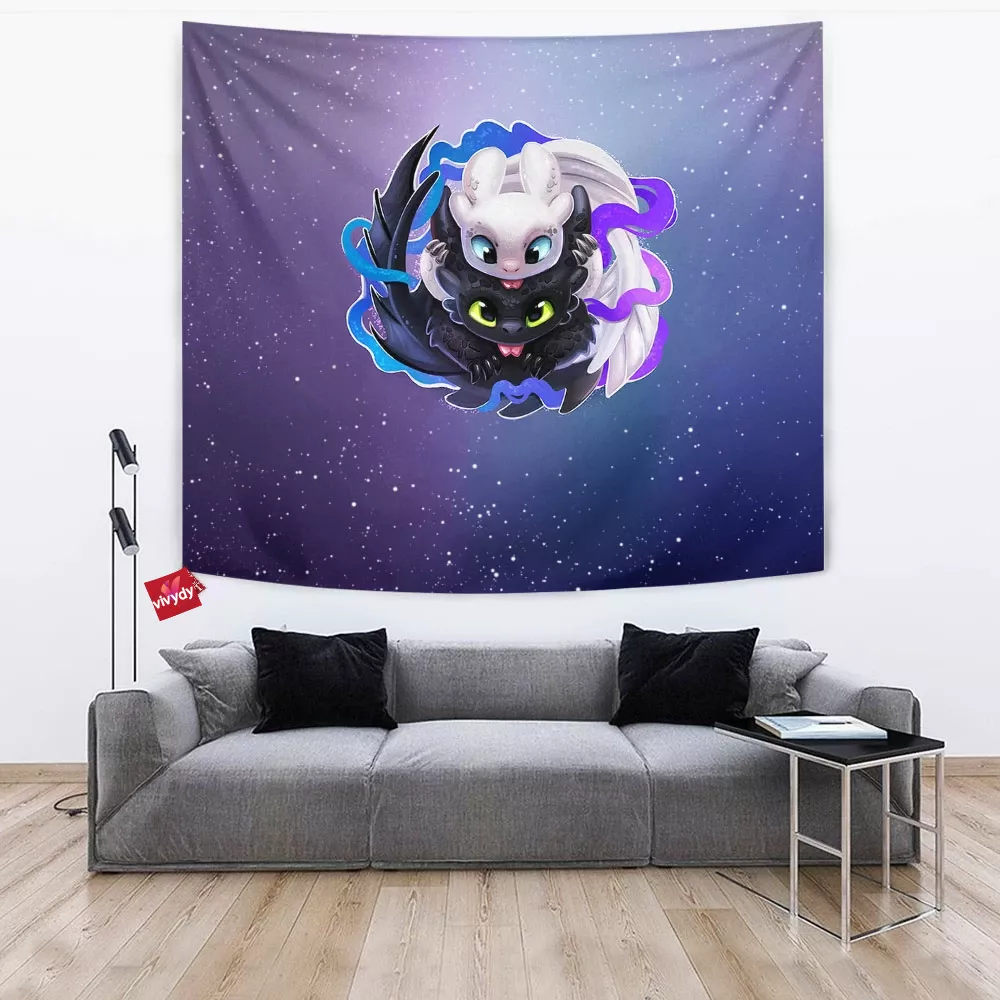 Night Light Fury Tapestry