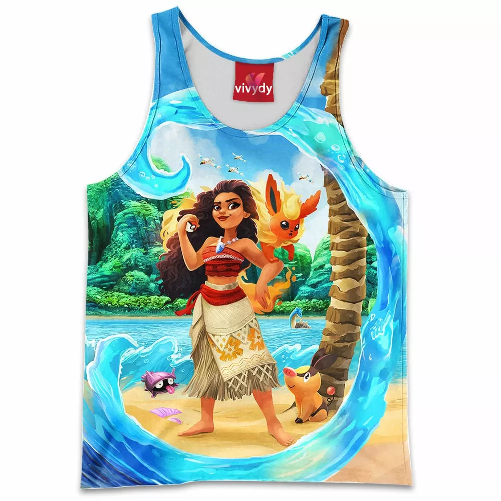 Moana And Flareon Tank Top