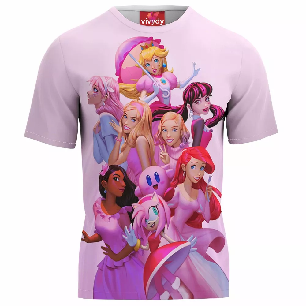 Pink Characters Animated T-Shirt