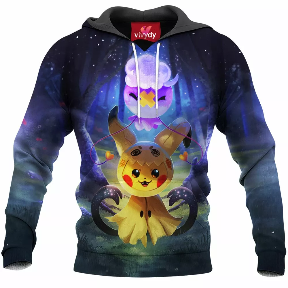 Spooky Drifloon And Pikachu Hoodie