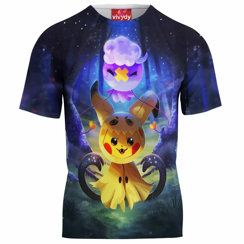 Spooky Drifloon And Pikachu T-Shirt