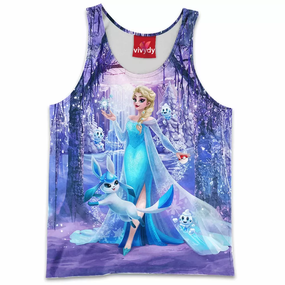 Elsa And Glaceon Tank Top