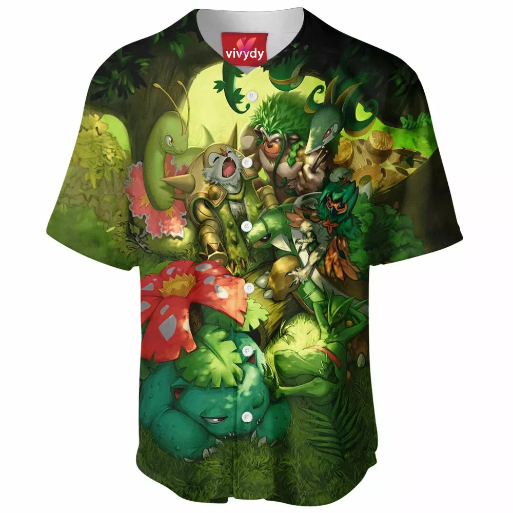 Green Pokemon Baseball Jersey