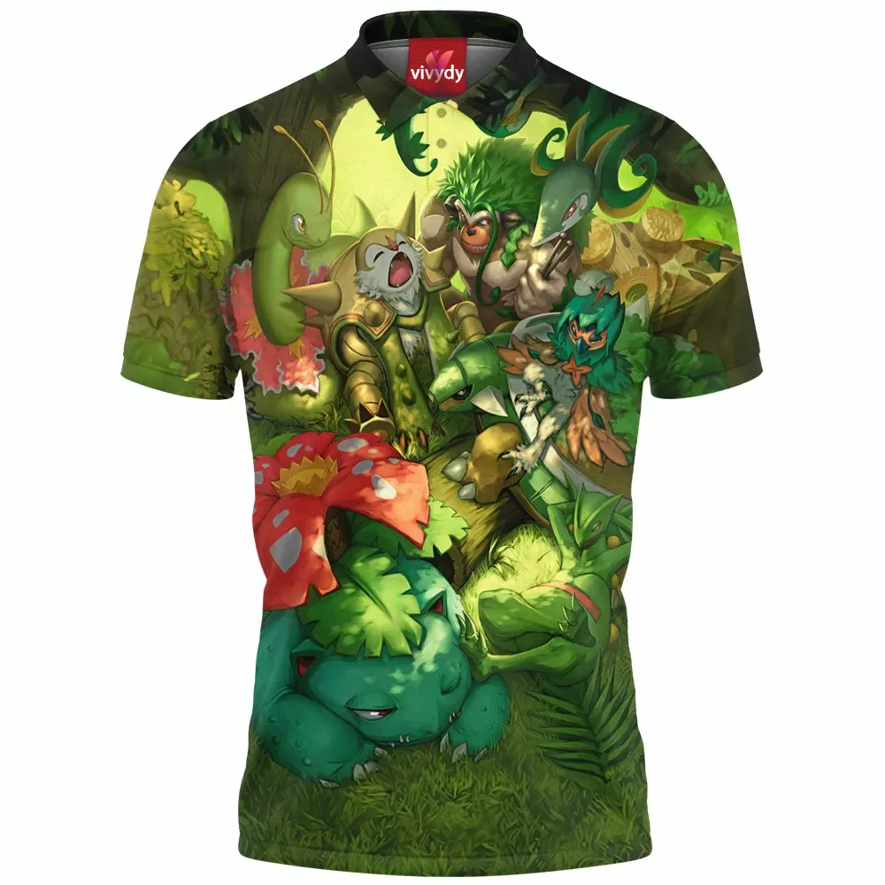 Green Pokemon Polo Shirt