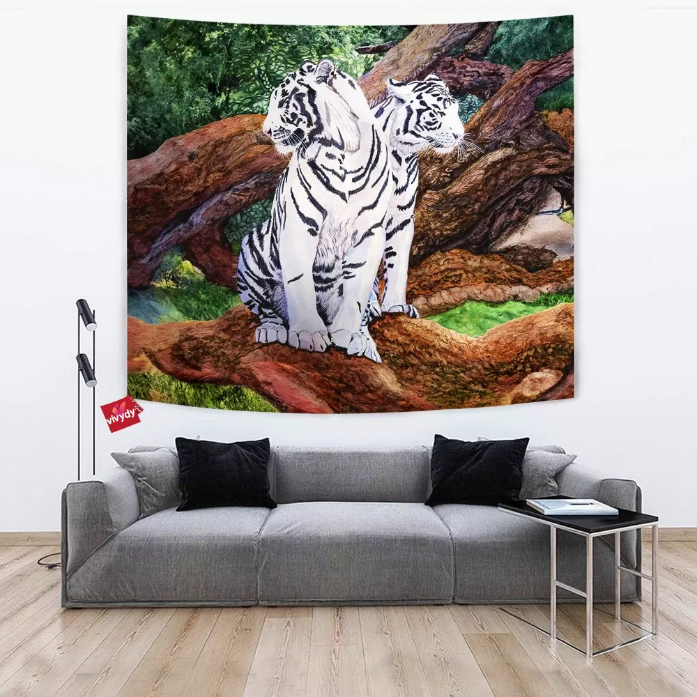 White Tiger Tapestry