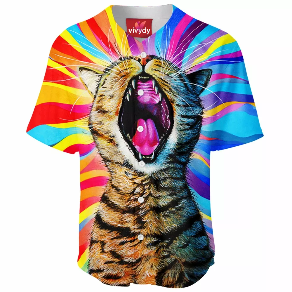 Yawn Cat Baseball Jersey