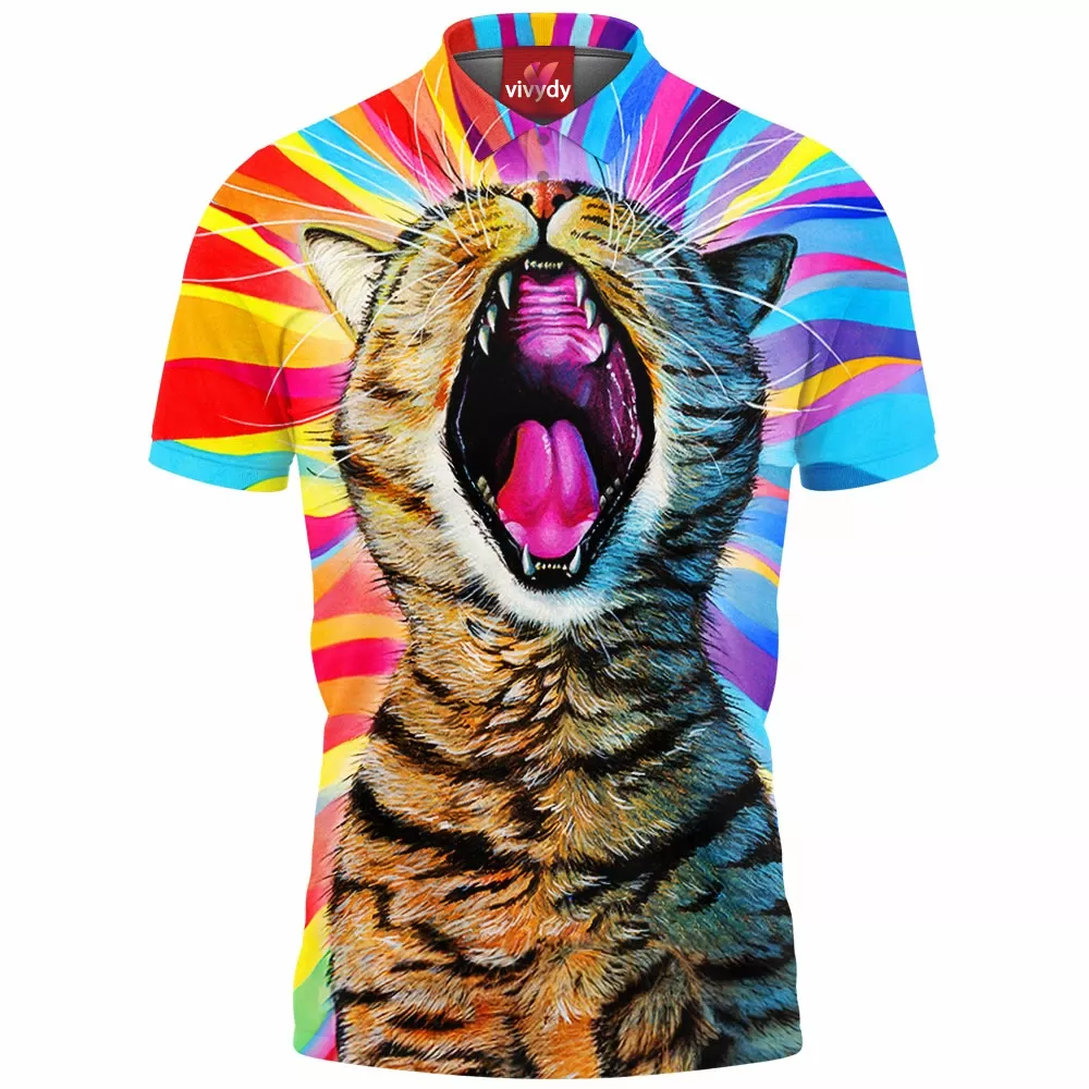 Yawn Cat Polo Shirt