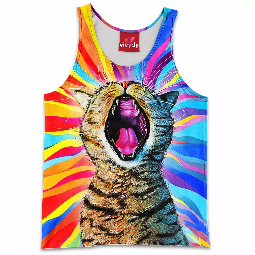 Yawn Cat Tank Top