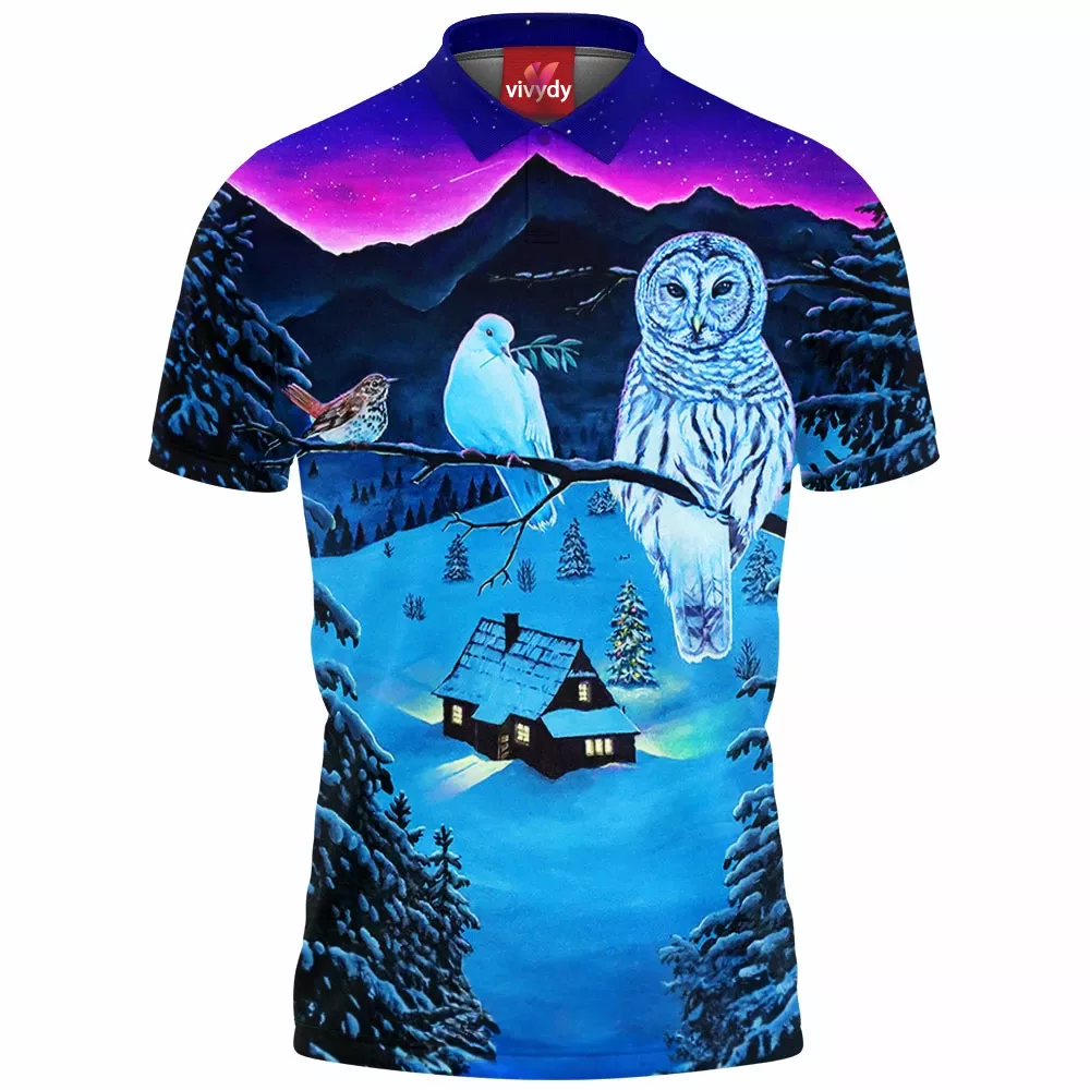 Winter Owl Polo Shirt