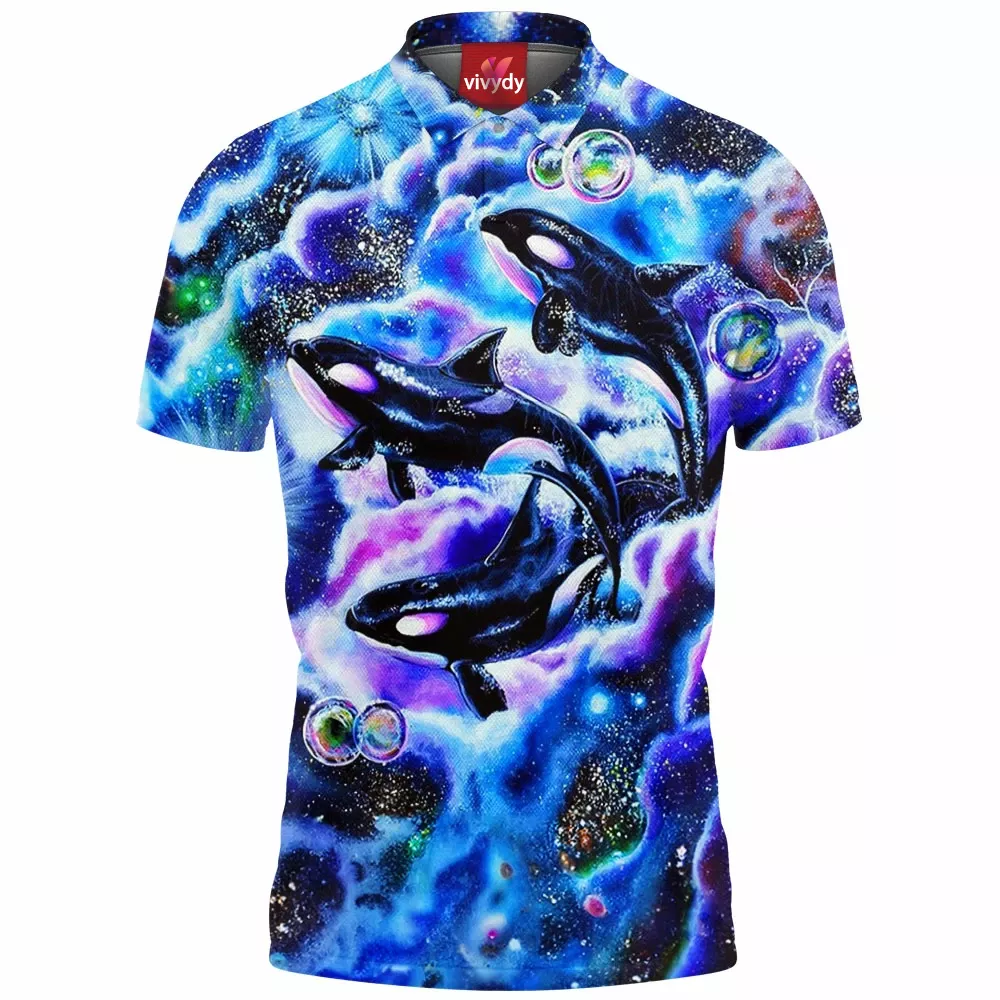 Galaxy Dolphins Polo Shirt