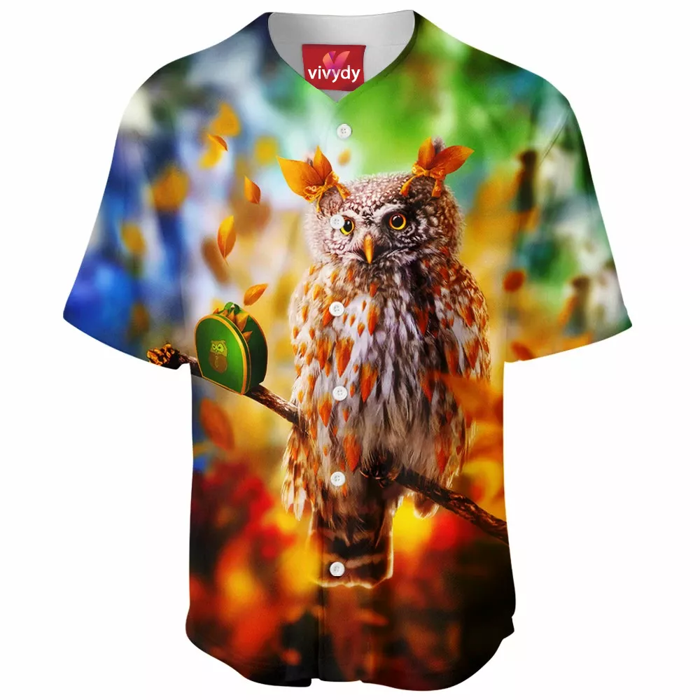 Autumn Owl Baseball Jersey