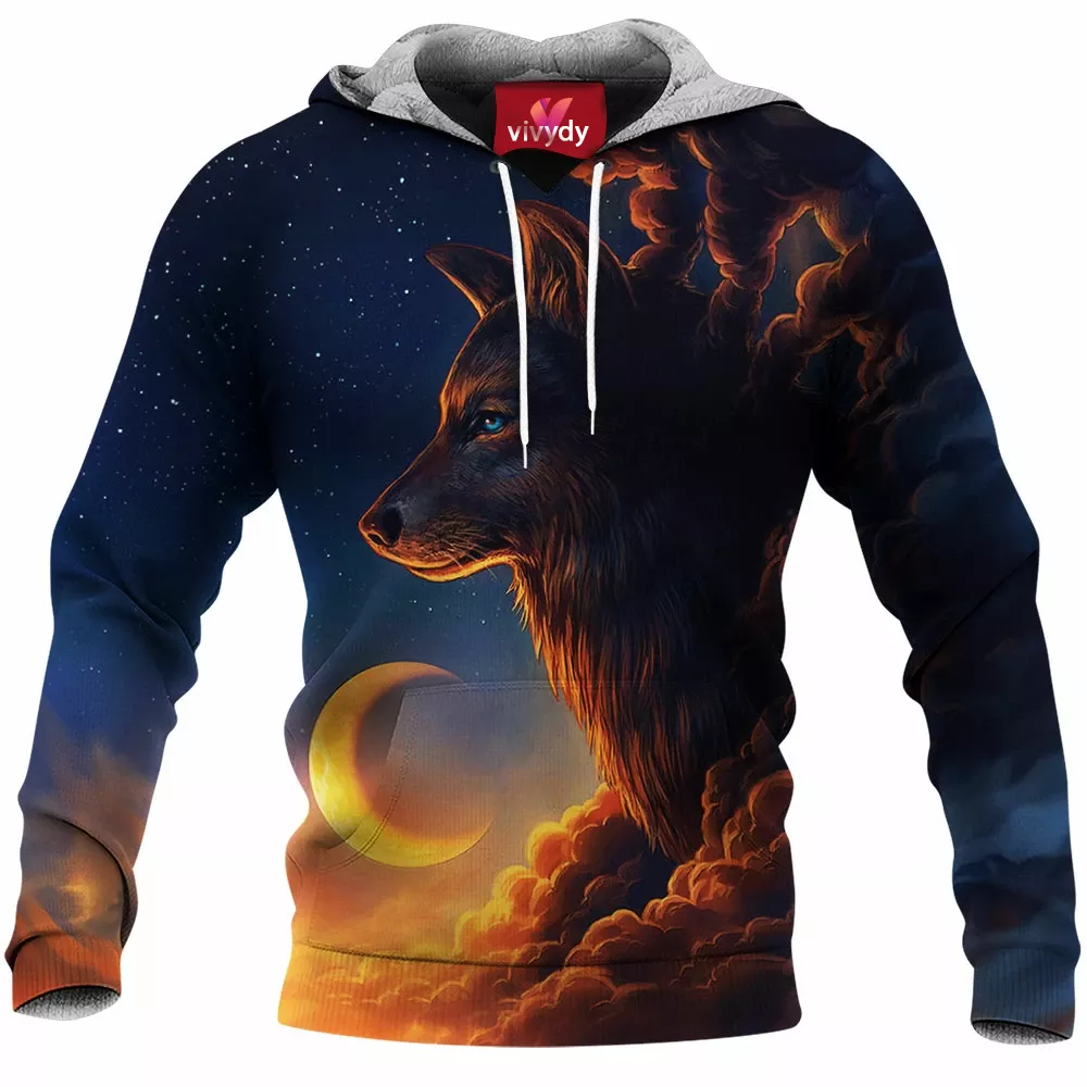 Night Guardian Wolf Hoodie