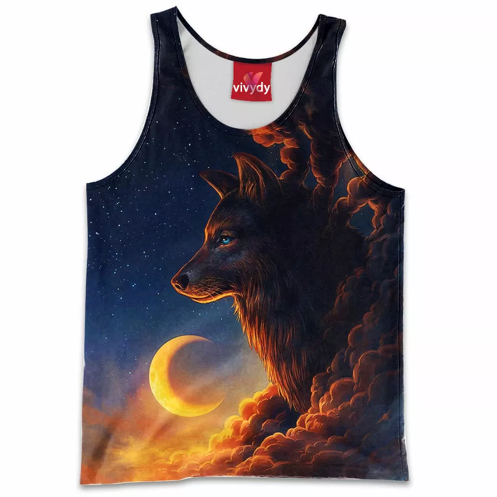 Night Guardian Wolf Tank Top