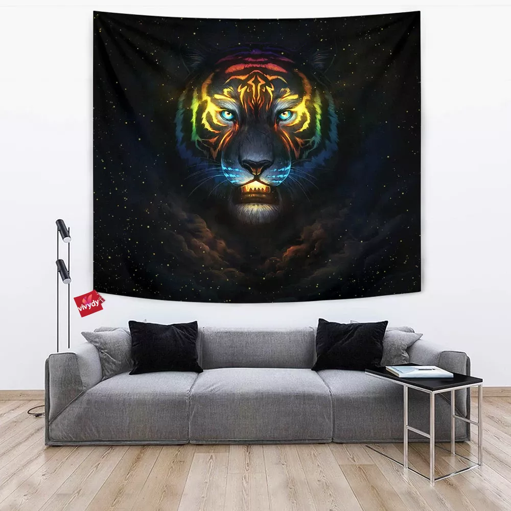 Galaxy Tiger Tapestry