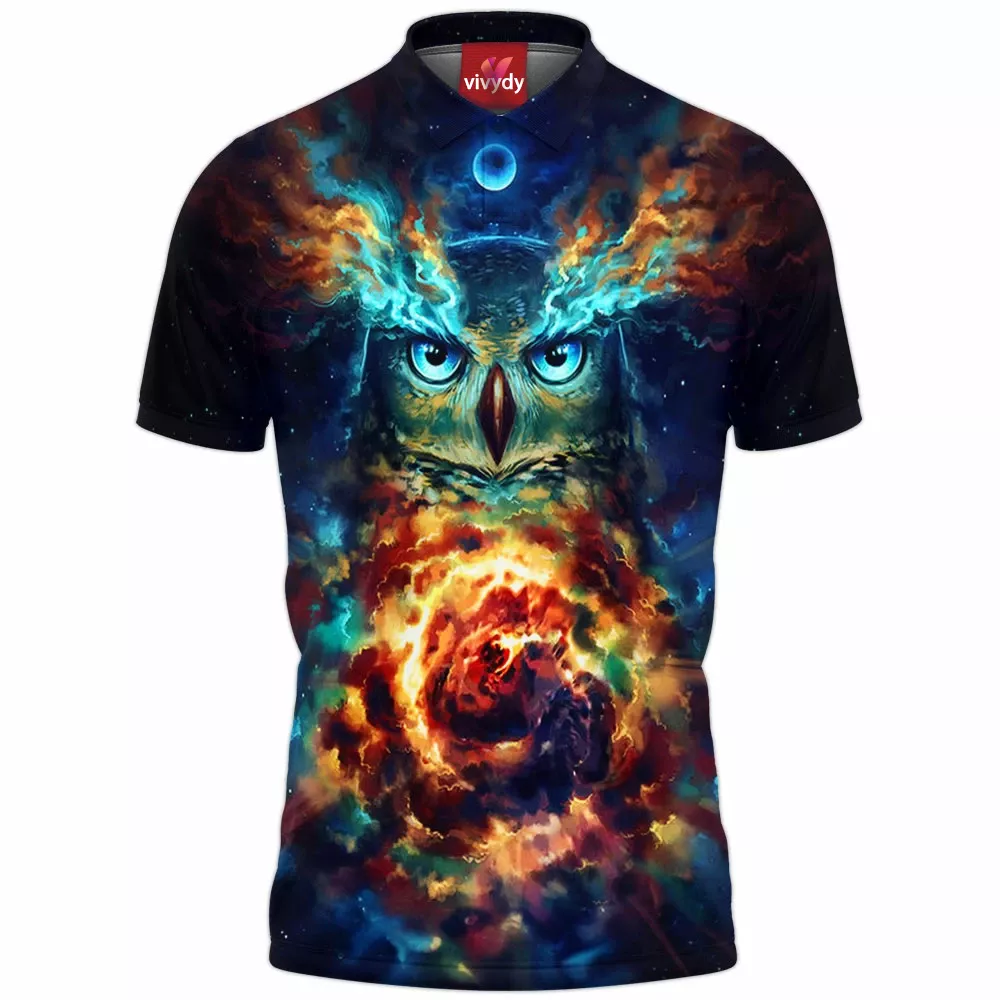 Galaxy Owl Polo Shirt