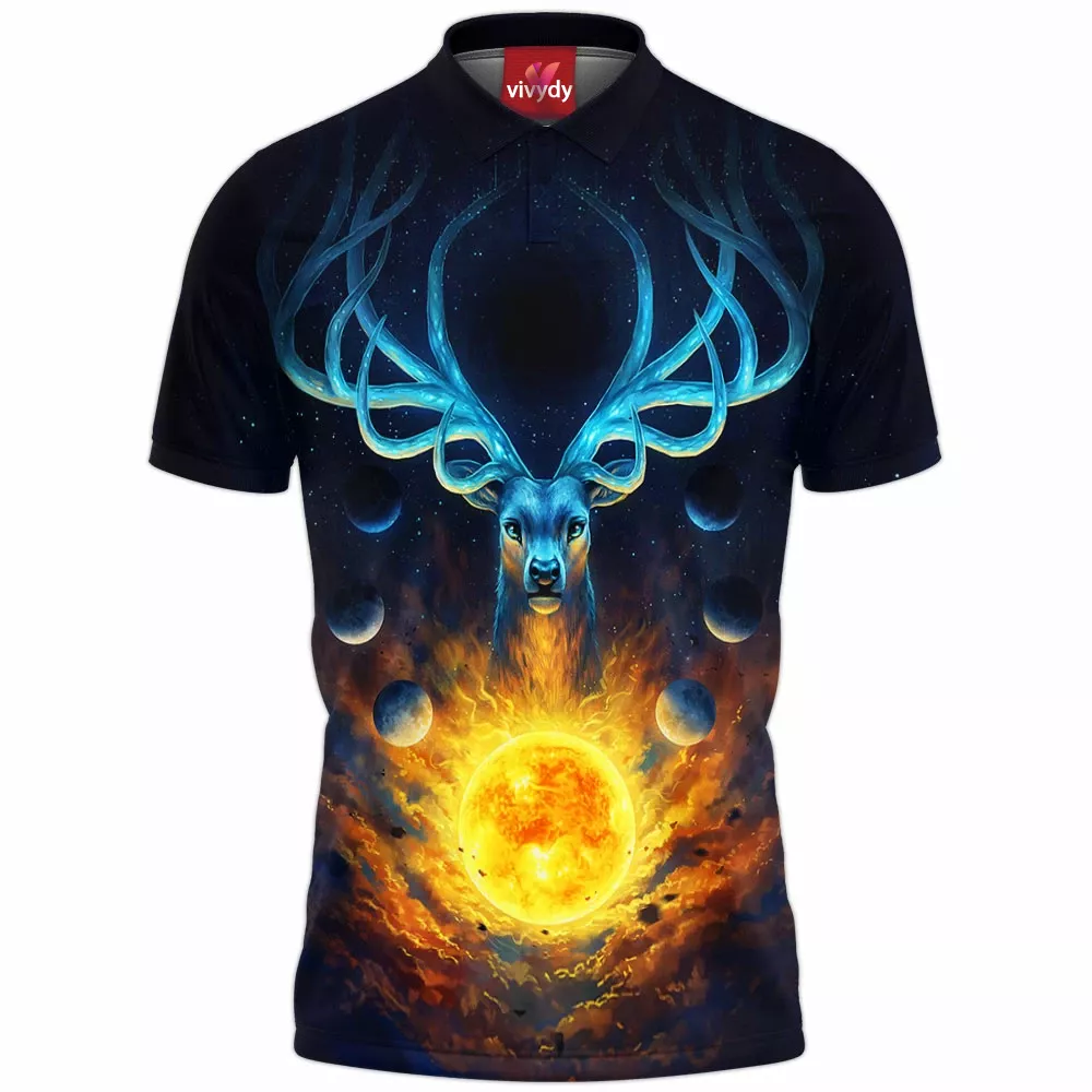 Galaxy Deer Polo Shirt