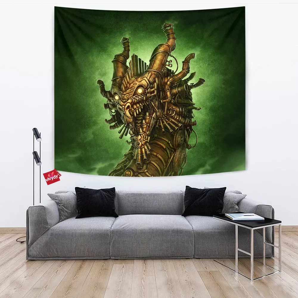 Steampunk Dragon Tapestry