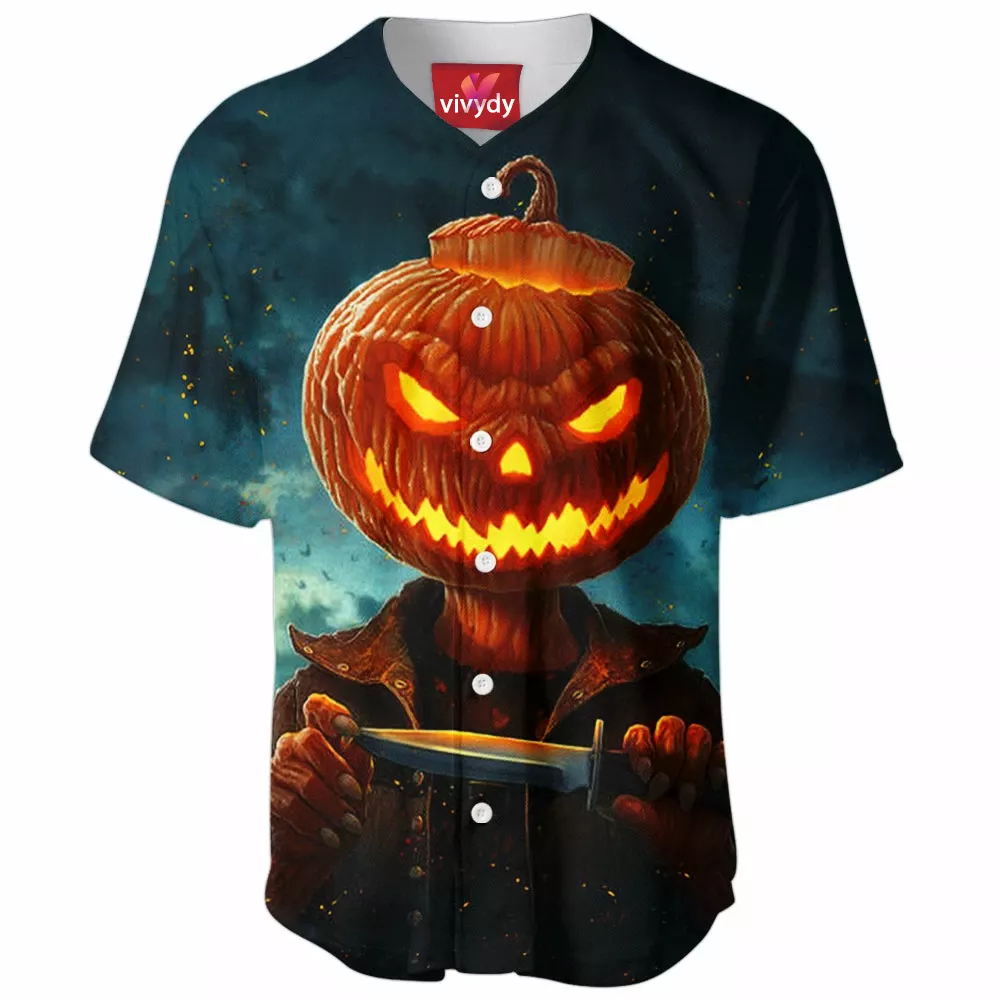 Pumpkin Head Baseball Jersey