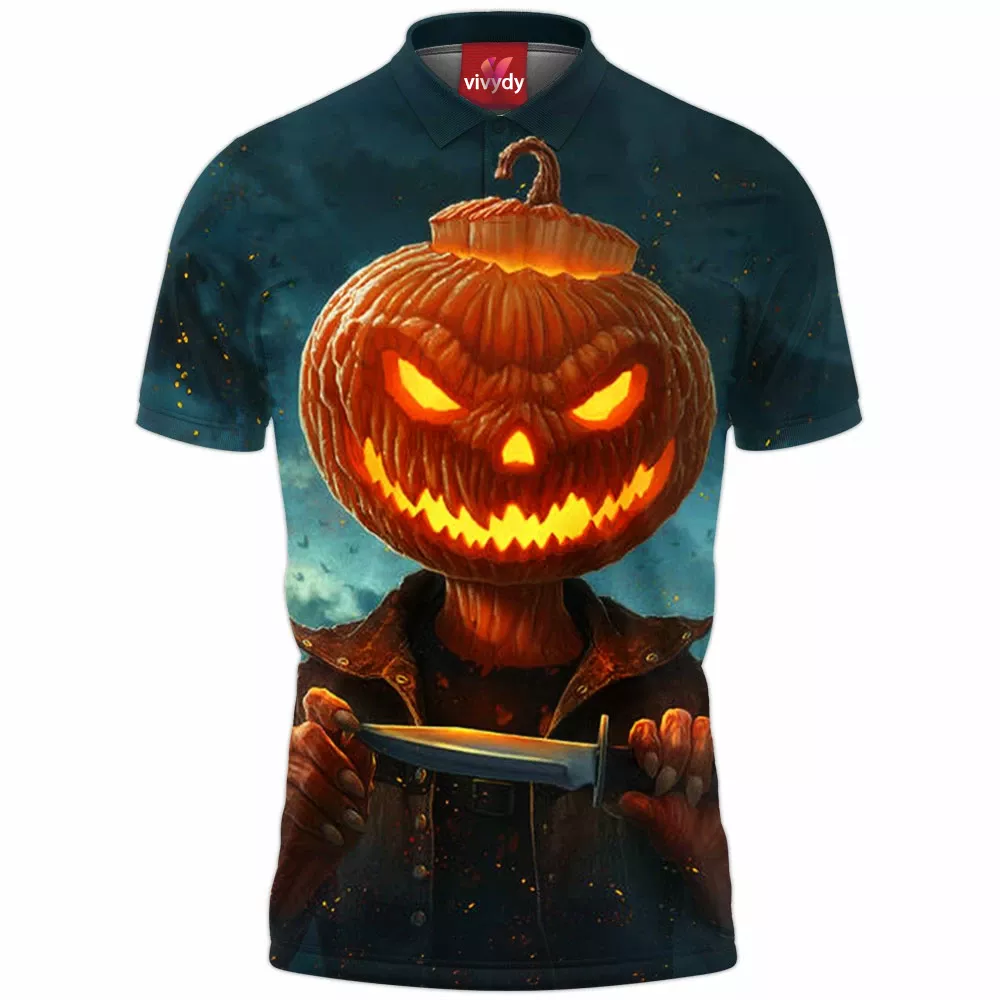 Pumpkin Head Polo Shirt