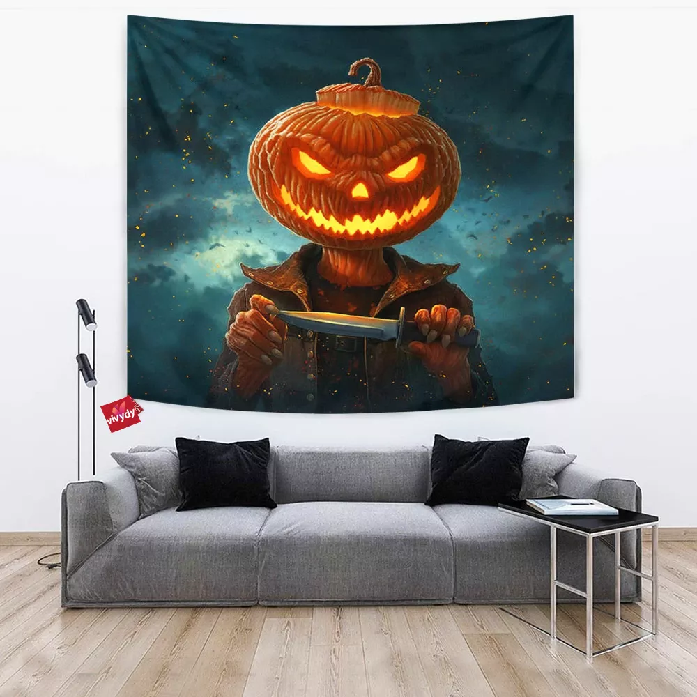 Pumpkin Head Tapestry