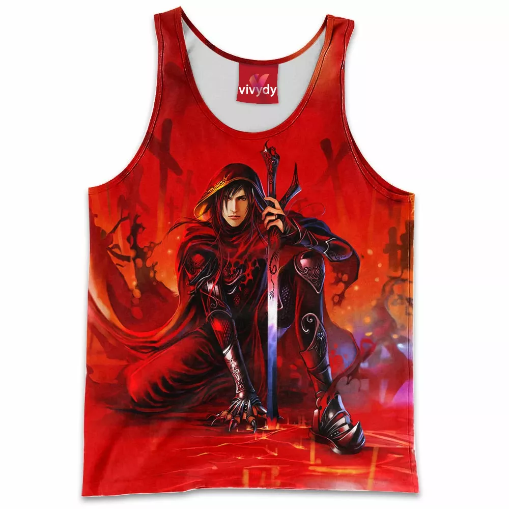 Red Dragon Knight Tank Top