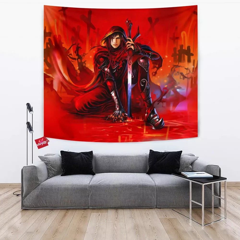 Red Dragon Knight Tapestry