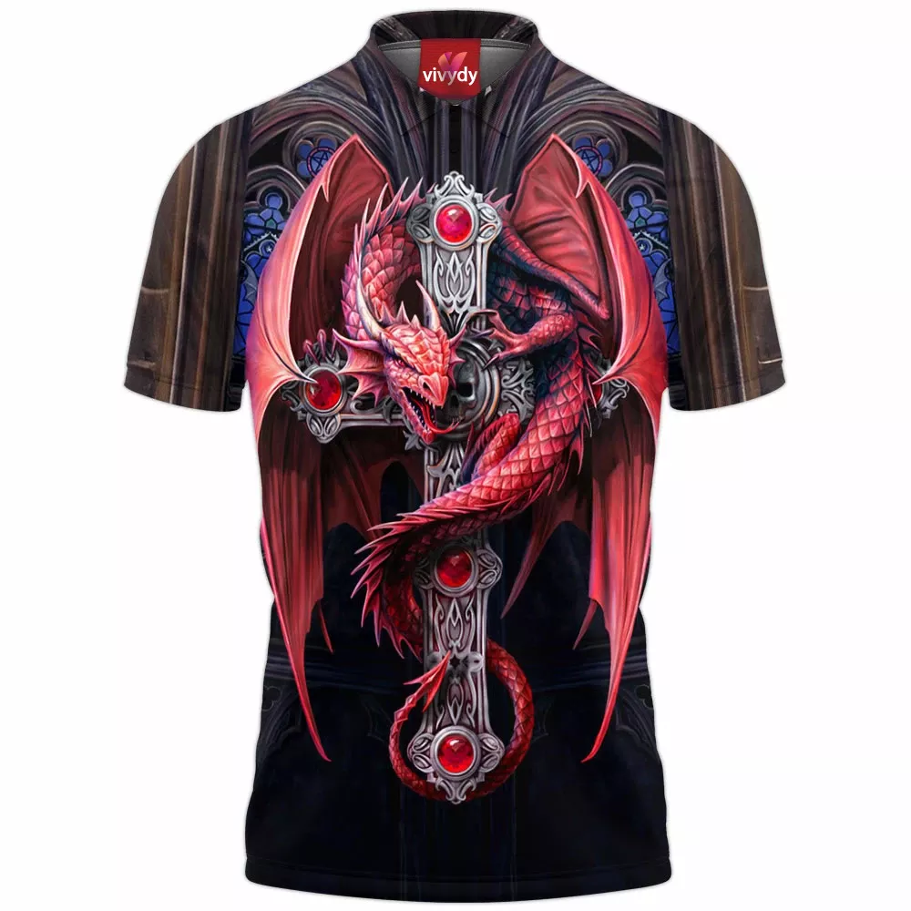 Gothic Dragon Polo Shirt