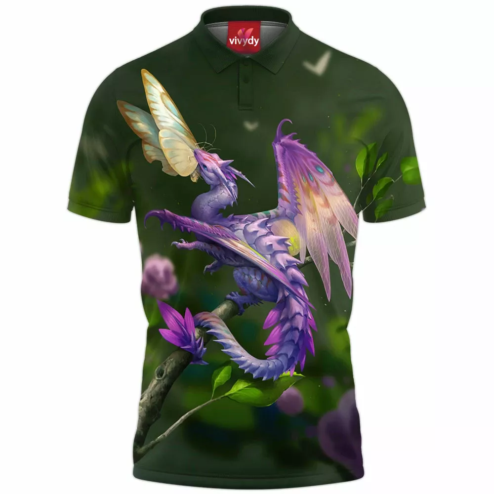 Flower Mantis Dragon Polo Shirt