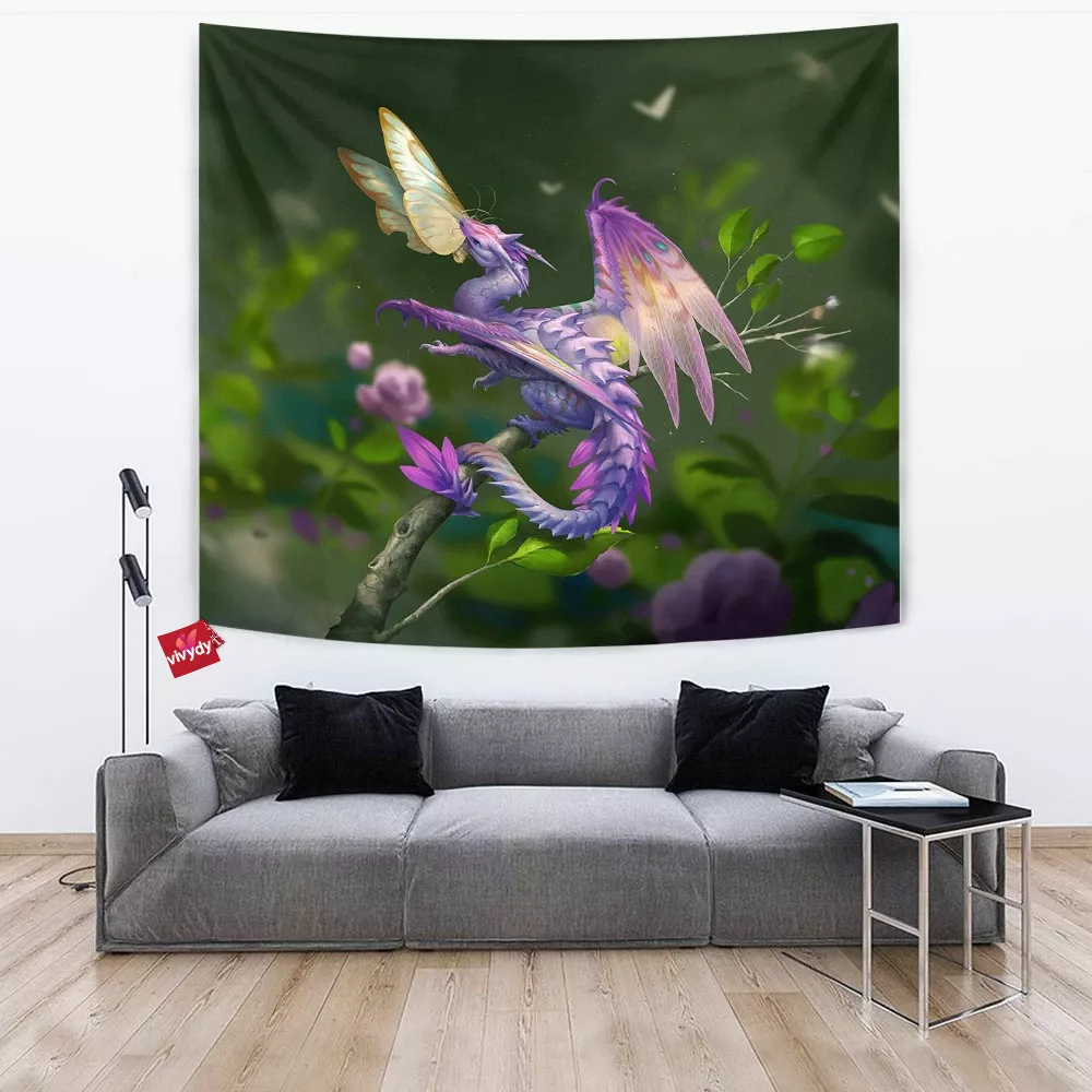 Flower Mantis Dragon Tapestry