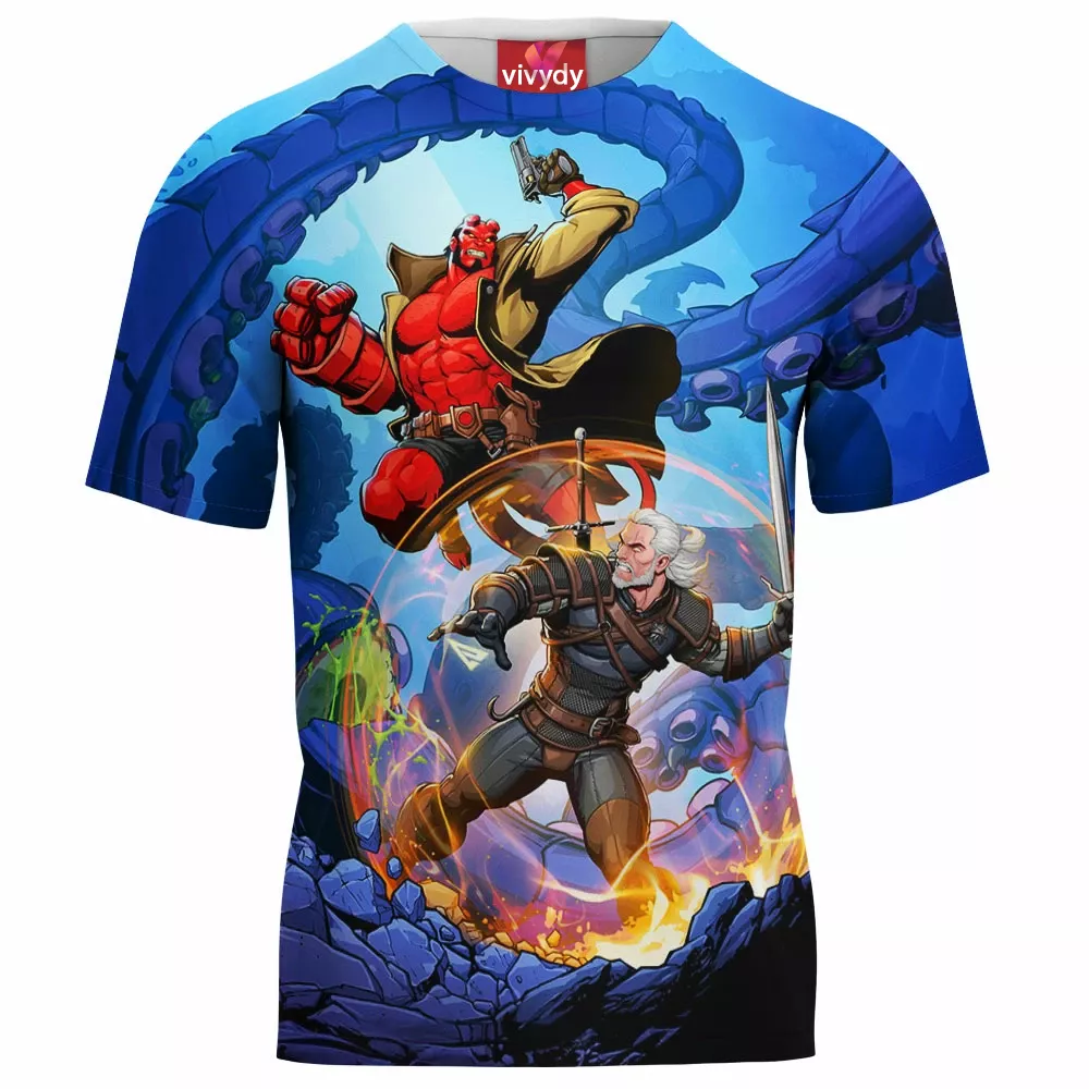 The Witcher Vs Hellboy T-Shirt