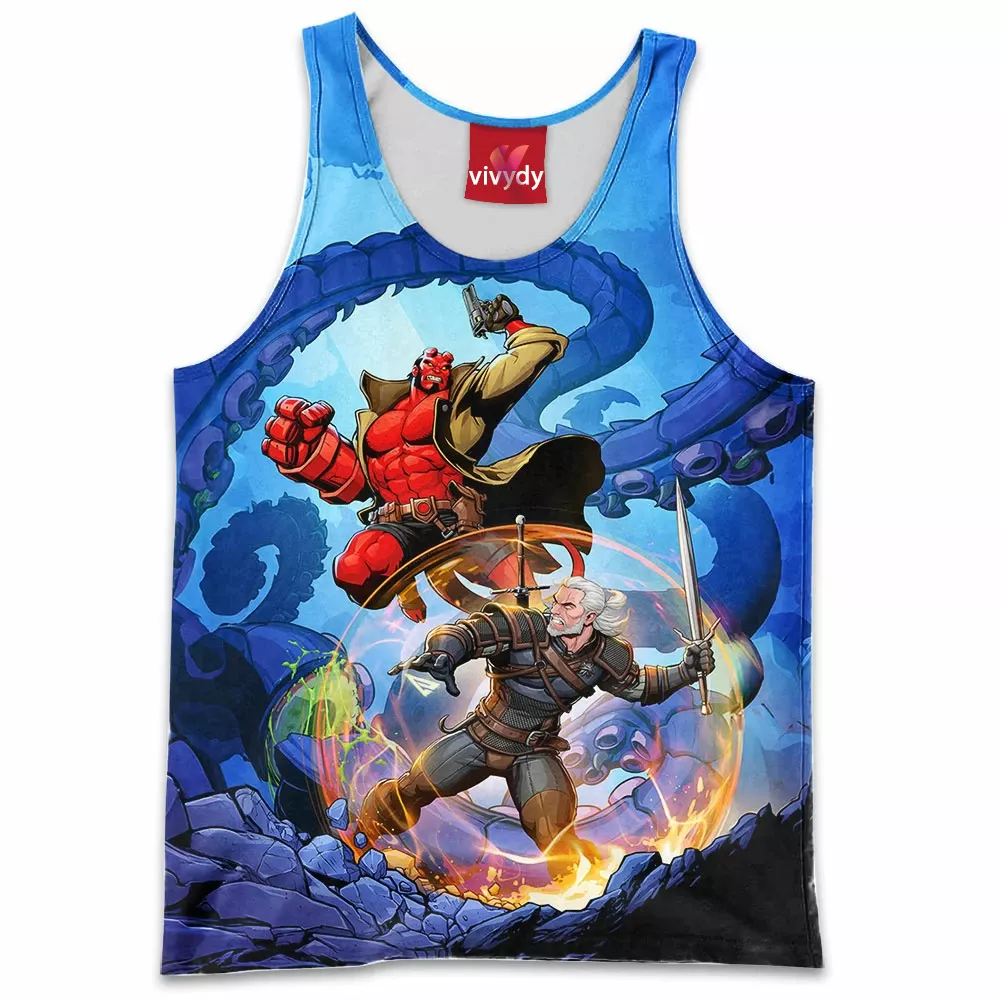 The Witcher Vs Hellboy Tank Top