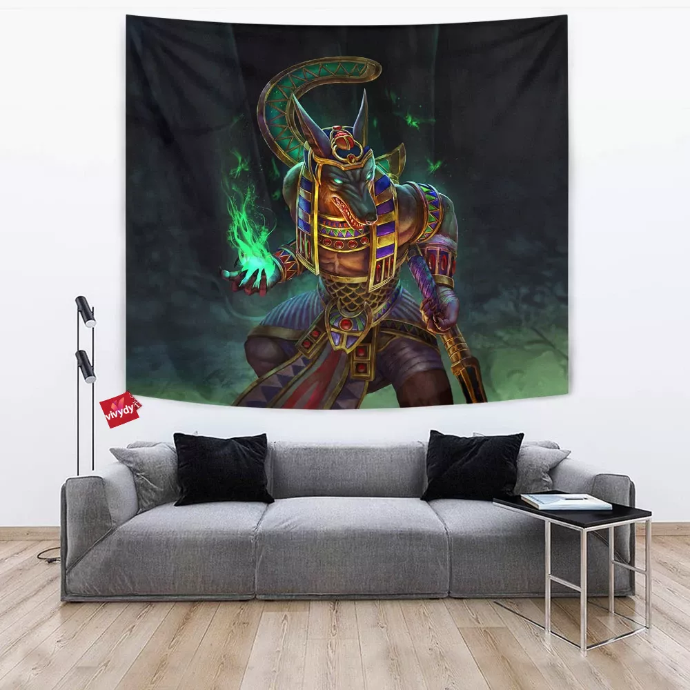 Anubis Gold Tapestry