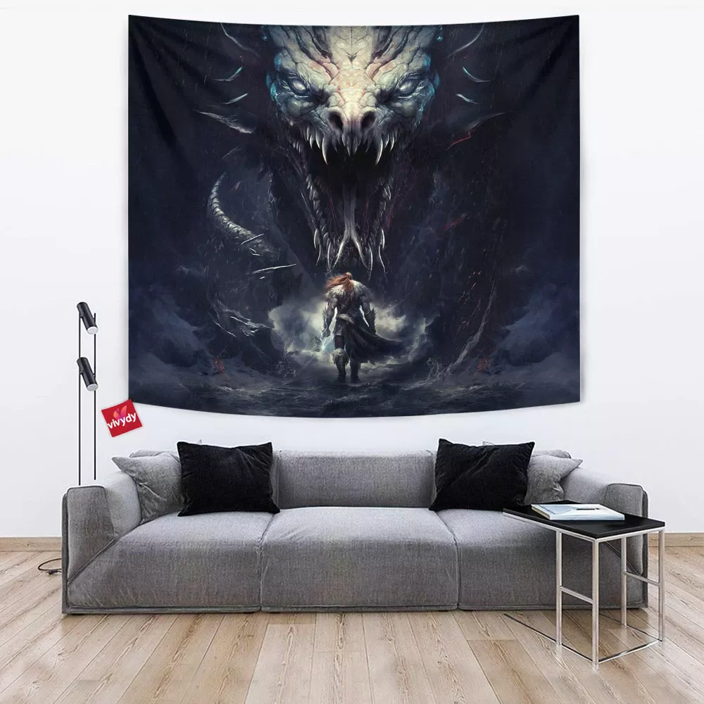 Thor Jormungr Tapestry