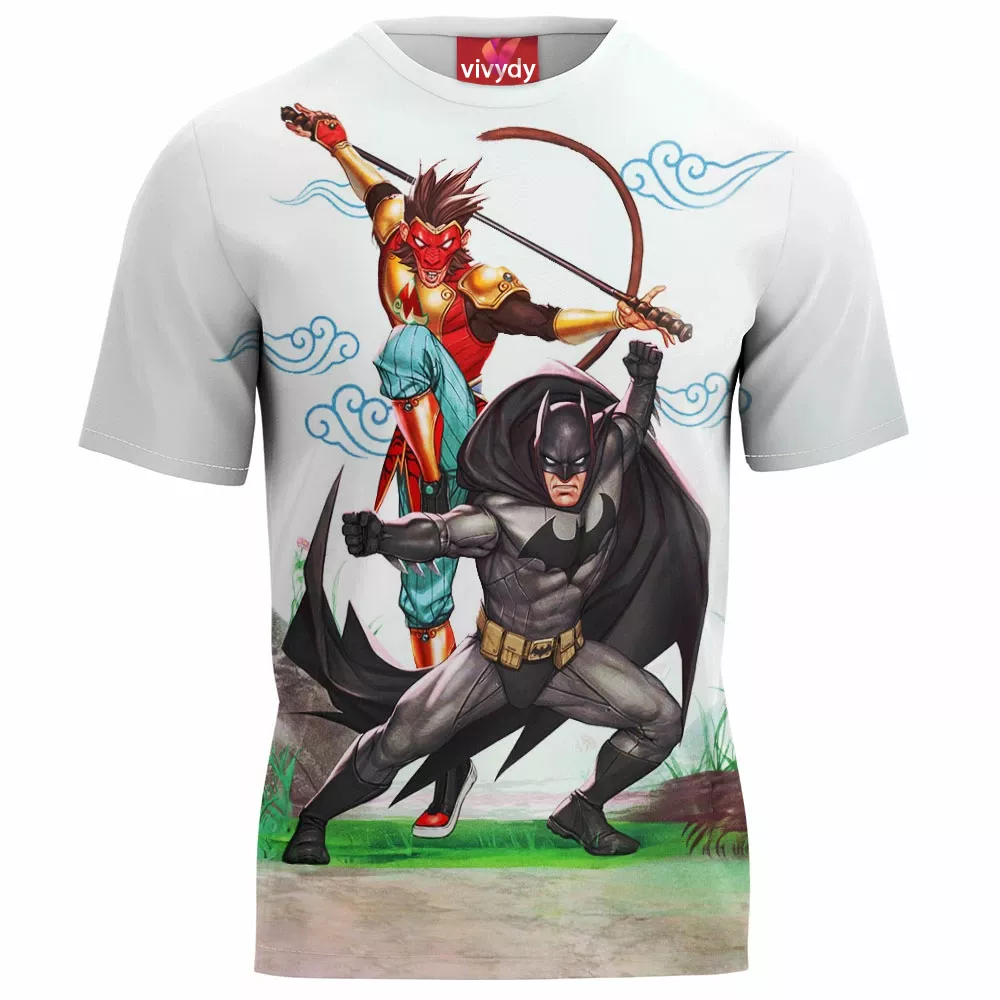 Monkey King And Batman T-Shirt