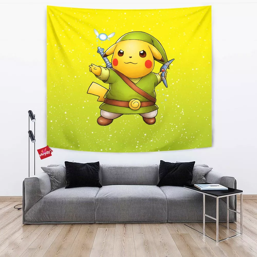 Link Pikachu Tapestry