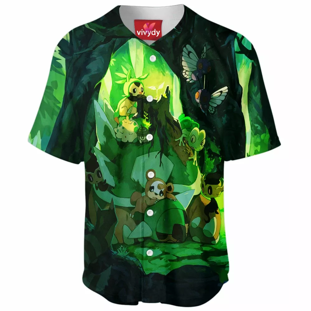 Green Pokemon Baseball Jersey