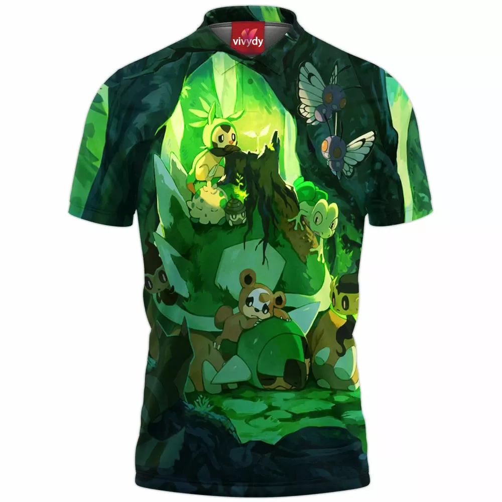 Green Pokemon Polo Shirt