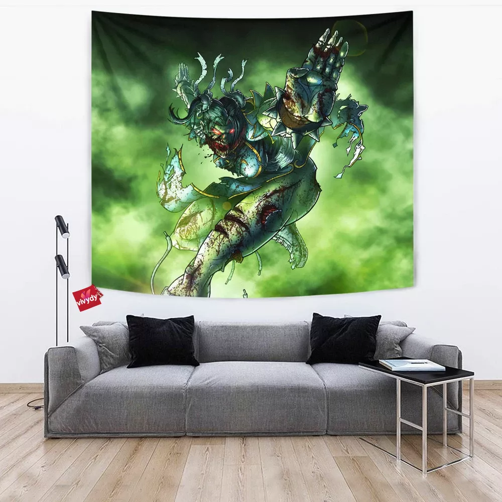 Zombie Chun Li Tapestry