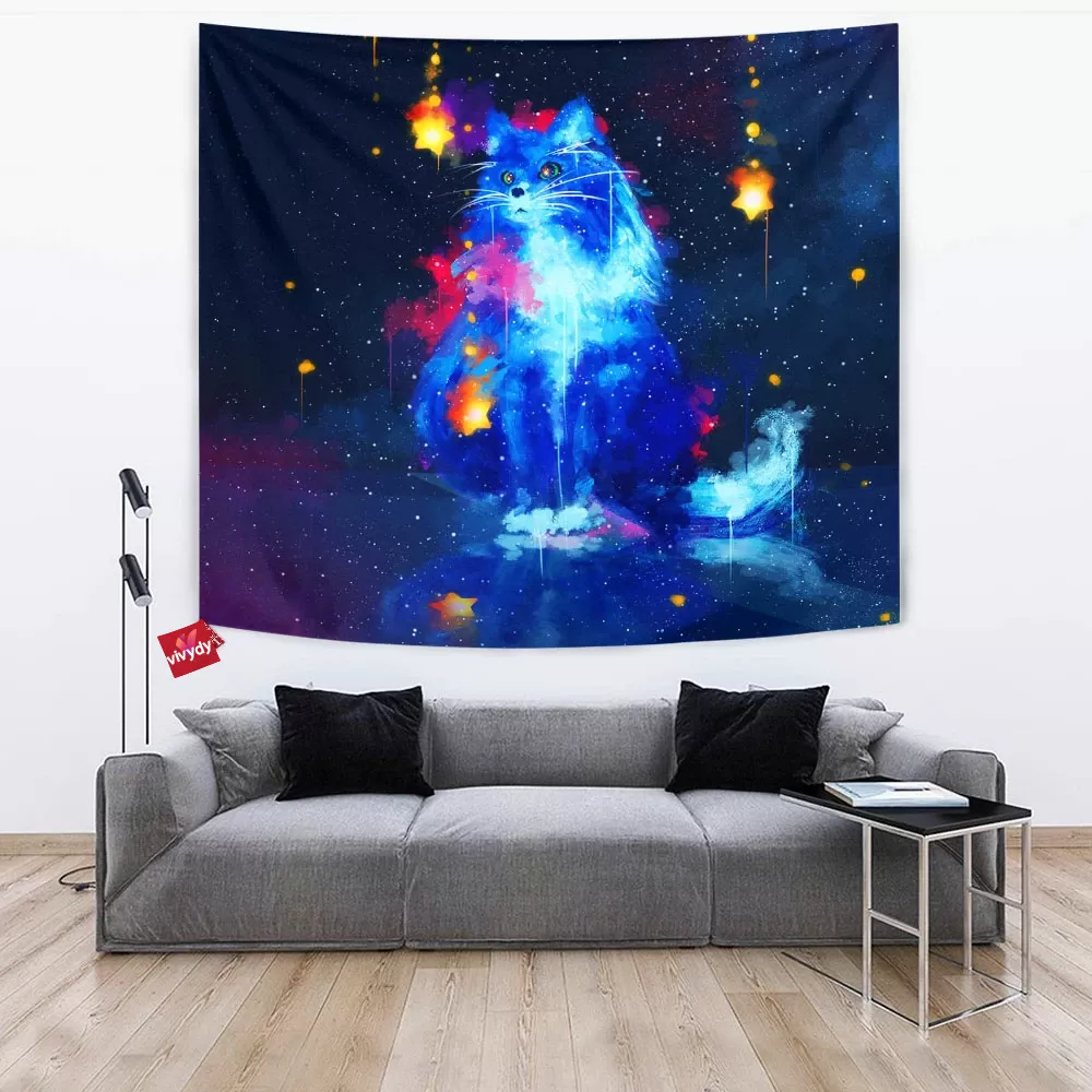 Cosmic Cat Tapestry