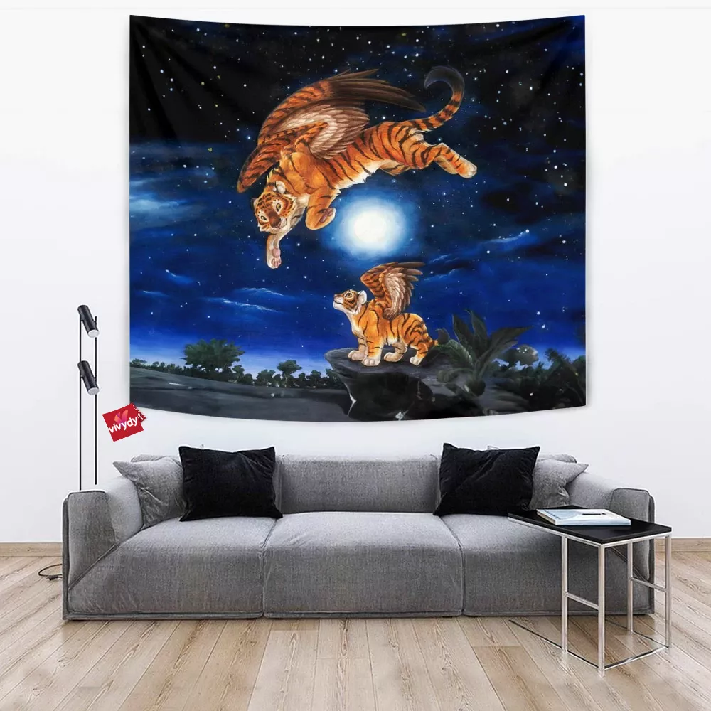 Tiger Fly Tapestry