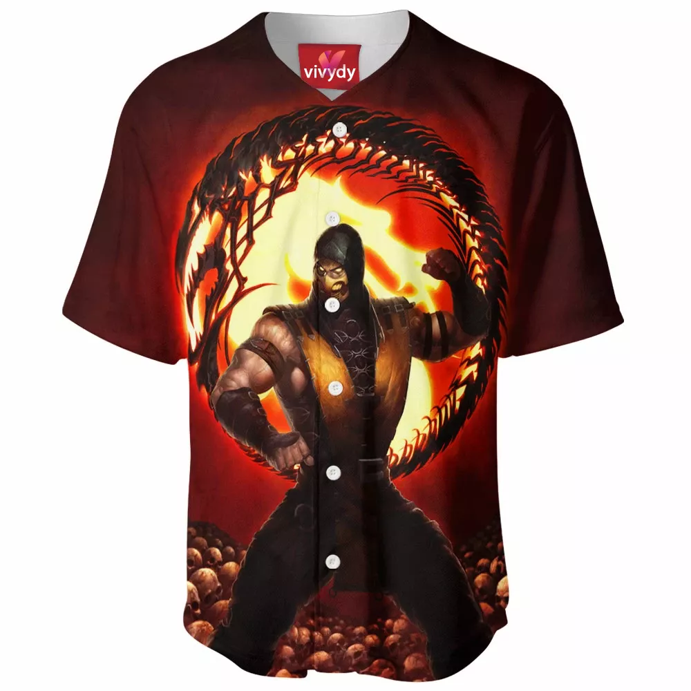 Scorpion Mortal Kombat Baseball Jersey