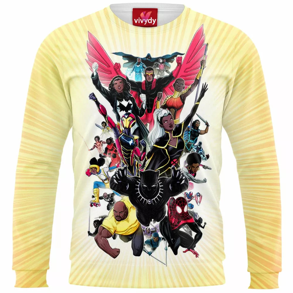 Black Superheroes Of The Comic Universe Sweatshirt