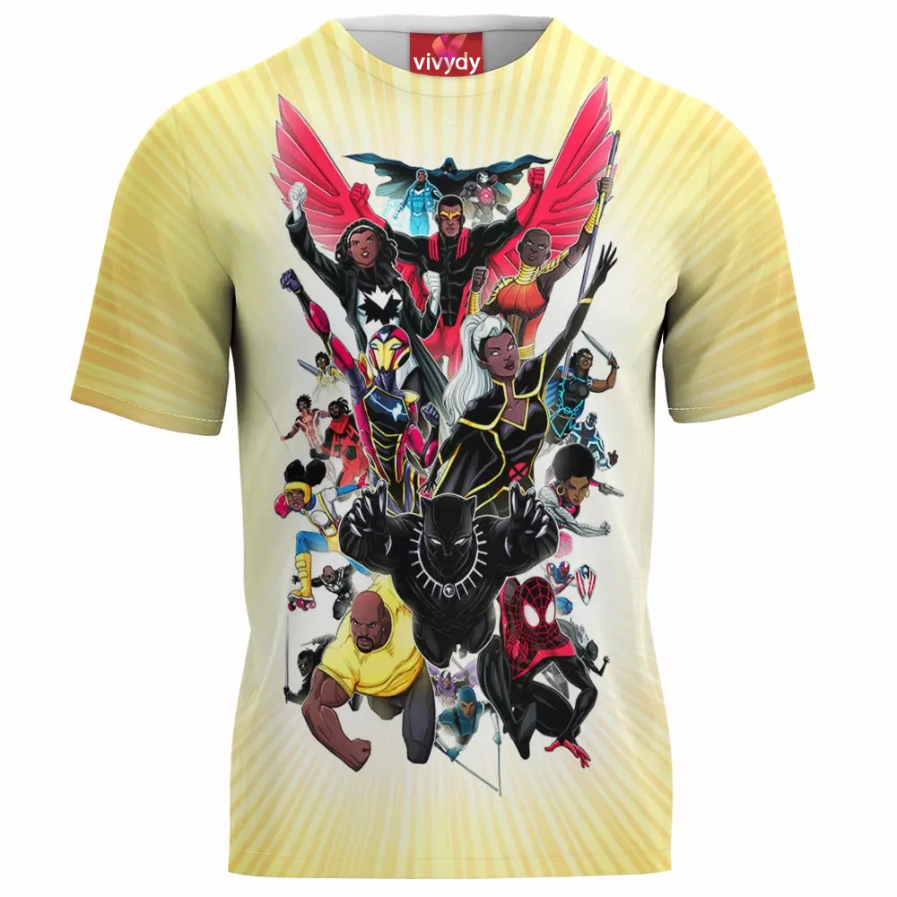 Black Superheroes Of The Comic Universe T-Shirt