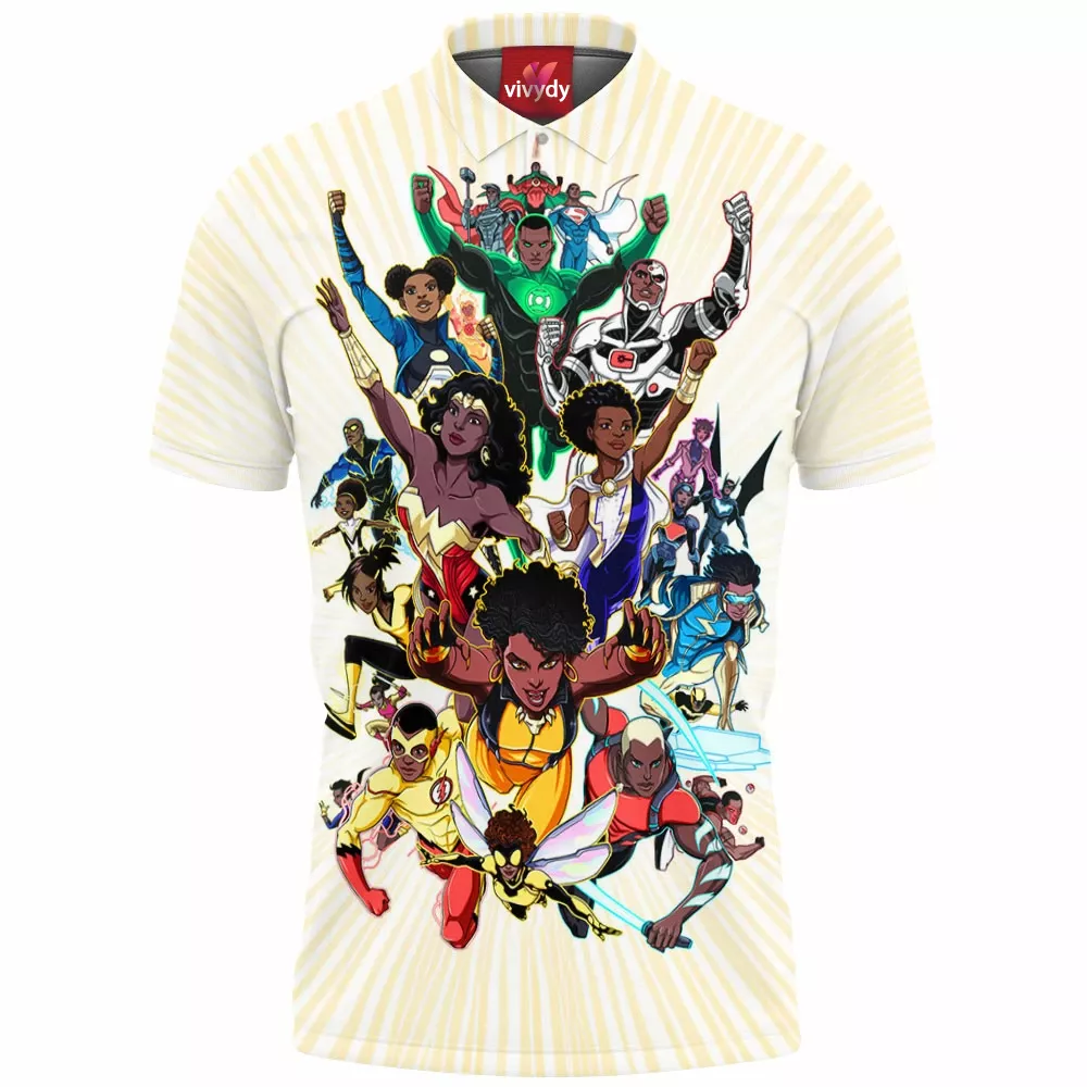 Black Superheroes Of The Comic Polo Shirt