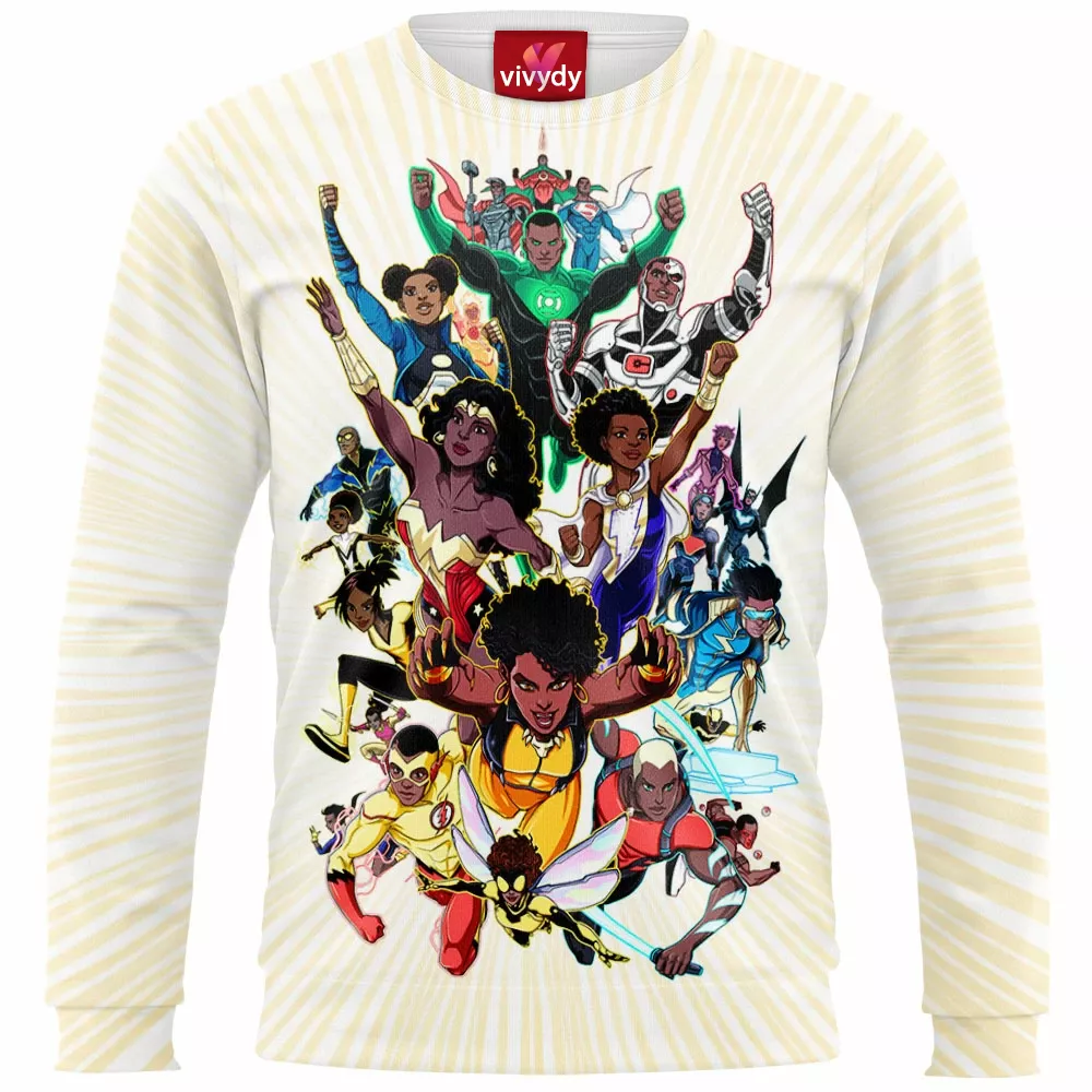 Black Superheroes Of The Comic Sweatshirt