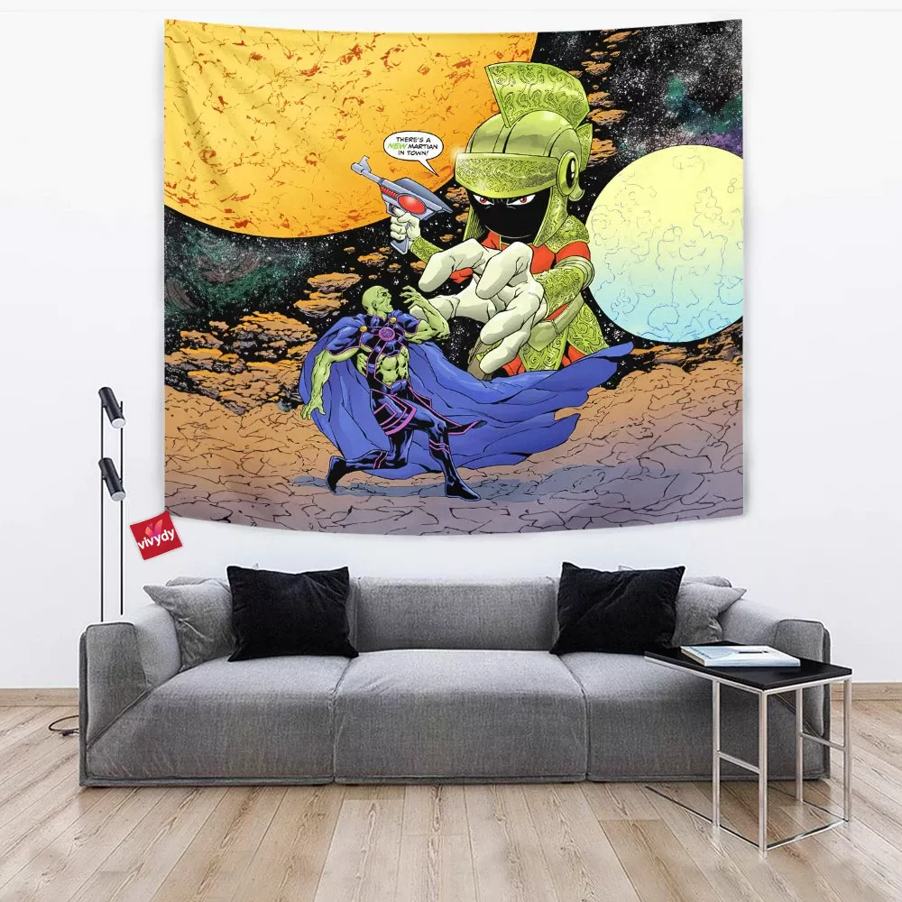 Martian Manhunter vs Marvin the Martian Tapestry