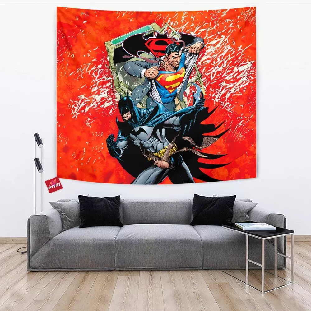 Superman Batman Tapestry