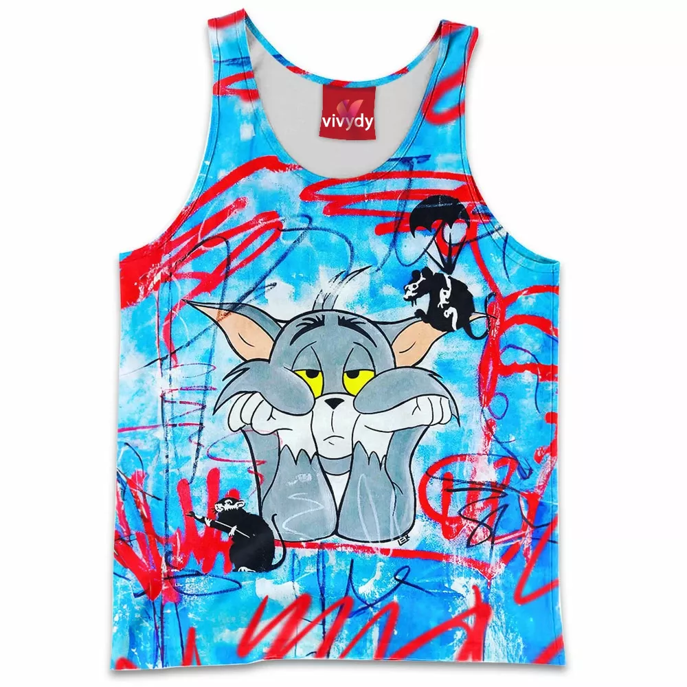 Tom Cat,Meow Tank Top