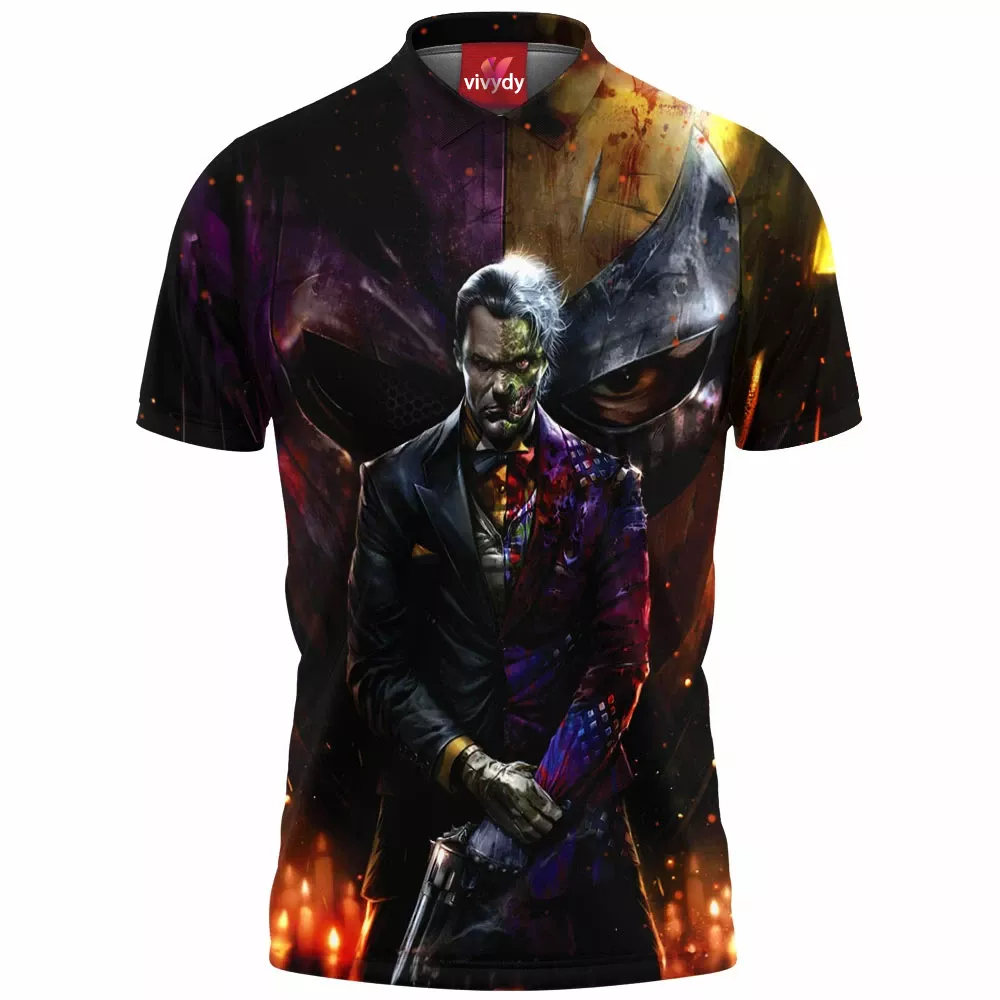 Harvey Dent Two-Face Polo Shirt