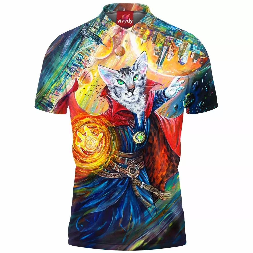 Doctor Stranger Cat Polo Shirt